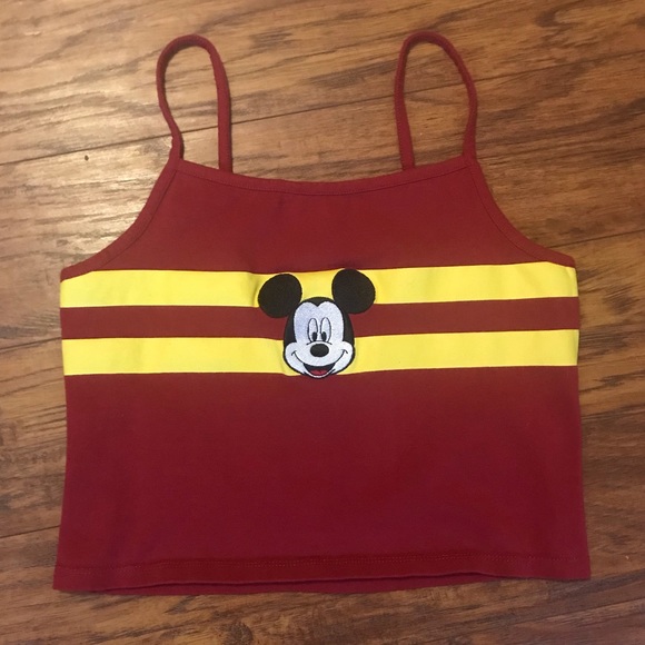 Disney Tops - Disney Red and Yellow Mickey Mouse Crop Top Disney Tops - Disney Red and Yellow Mickey Mouse Crop Top